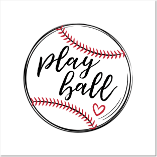 Play Ball, Baseball © Graphic Love Shop Posters and Art